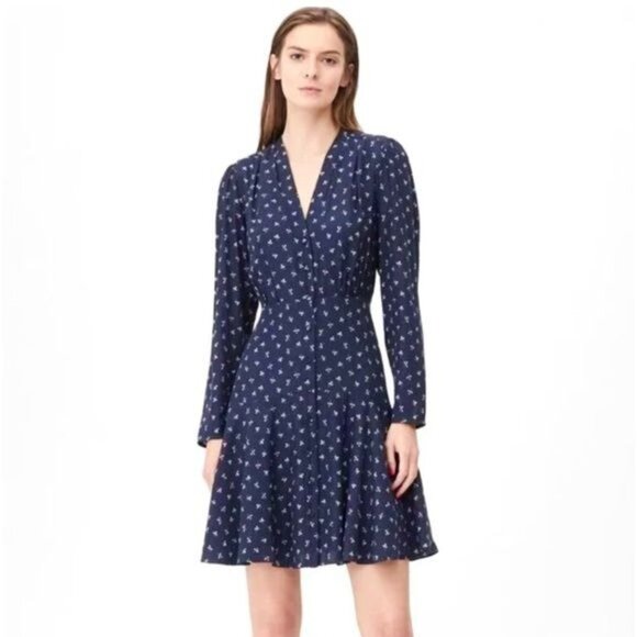 Rebecca Taylor Dresses & Skirts - TAILORED Rebecca Taylor Clover print dot Jacquard dress size 8